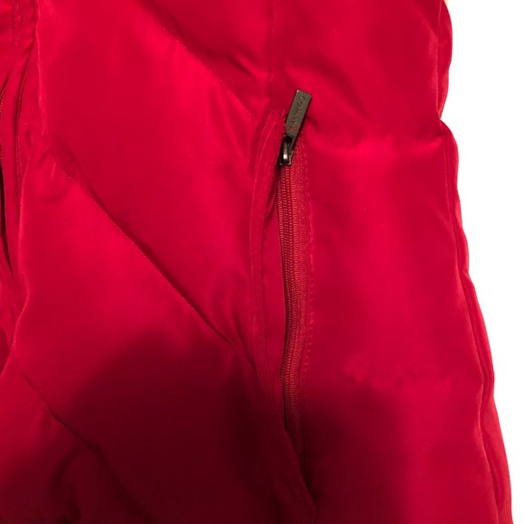 Calvin Klein Faux Fur Trim Hooded Quilted Down Jacket Puffer Parka Coat Women PS - Picture 6 of 10